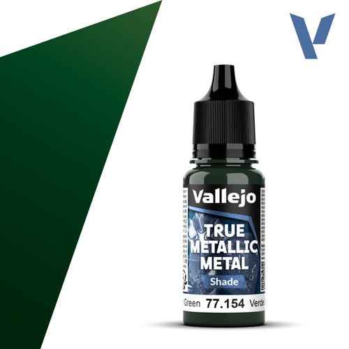 Vallejo 77154 True Metallic Metal Shade Dusken Green 18 ml