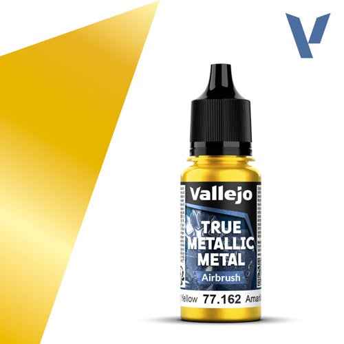 Vallejo 77162 True Metallic Metal Airbrush Radiant Yellow 18 ml