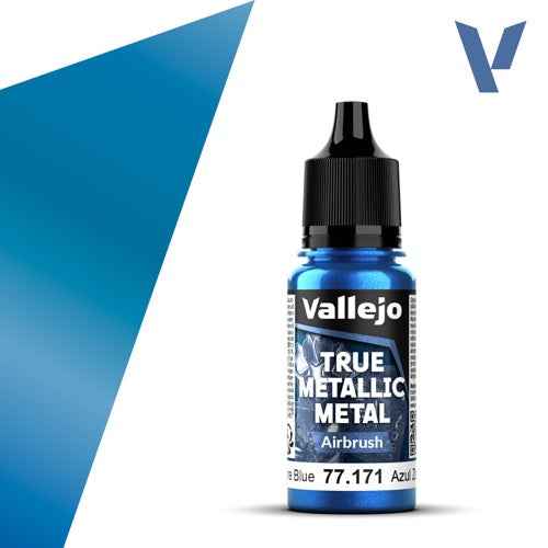 Vallejo 77171 True Metallic Metal Airbrush Sapphire Blue 18 ml
