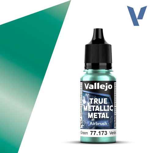 Vallejo 77173 True Metallic Metal Airbrush Beetle Green 18 ml