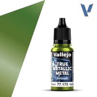 Vallejo 77175 True Metallic Metal Airbrush Amber Green 18 ml