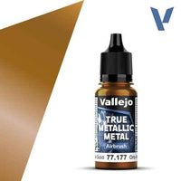 Vallejo 77177 True Metallic Metal Airbrush Arcane Gold 18 ml
