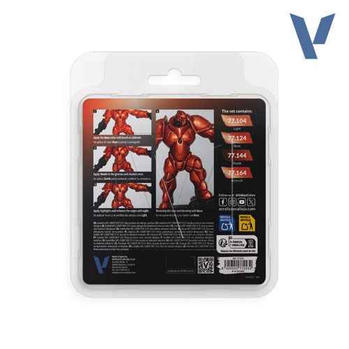 Vallejo 77253 True Metallic Metal Ancient Copper 4 Colour Paint Set