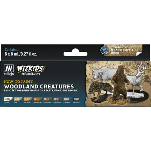 Vallejo 80254 Wizkids Premium set Woodland creatures Acrylic Paint Set 8 Colour Set