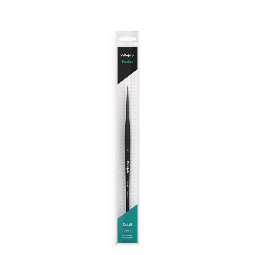 Vallejo B02001 Hobby Brushes Detail Round Synthetic Brush No. 1