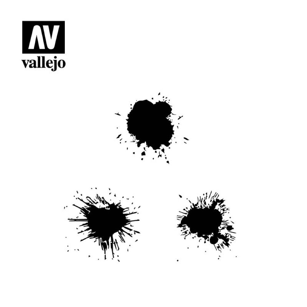 Vallejo ST-TX005 1/35 Paint Stains Stencil