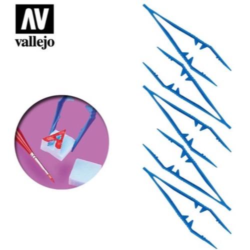 Vallejo Hobby Tools T12006 Plastic Tweezers x 5