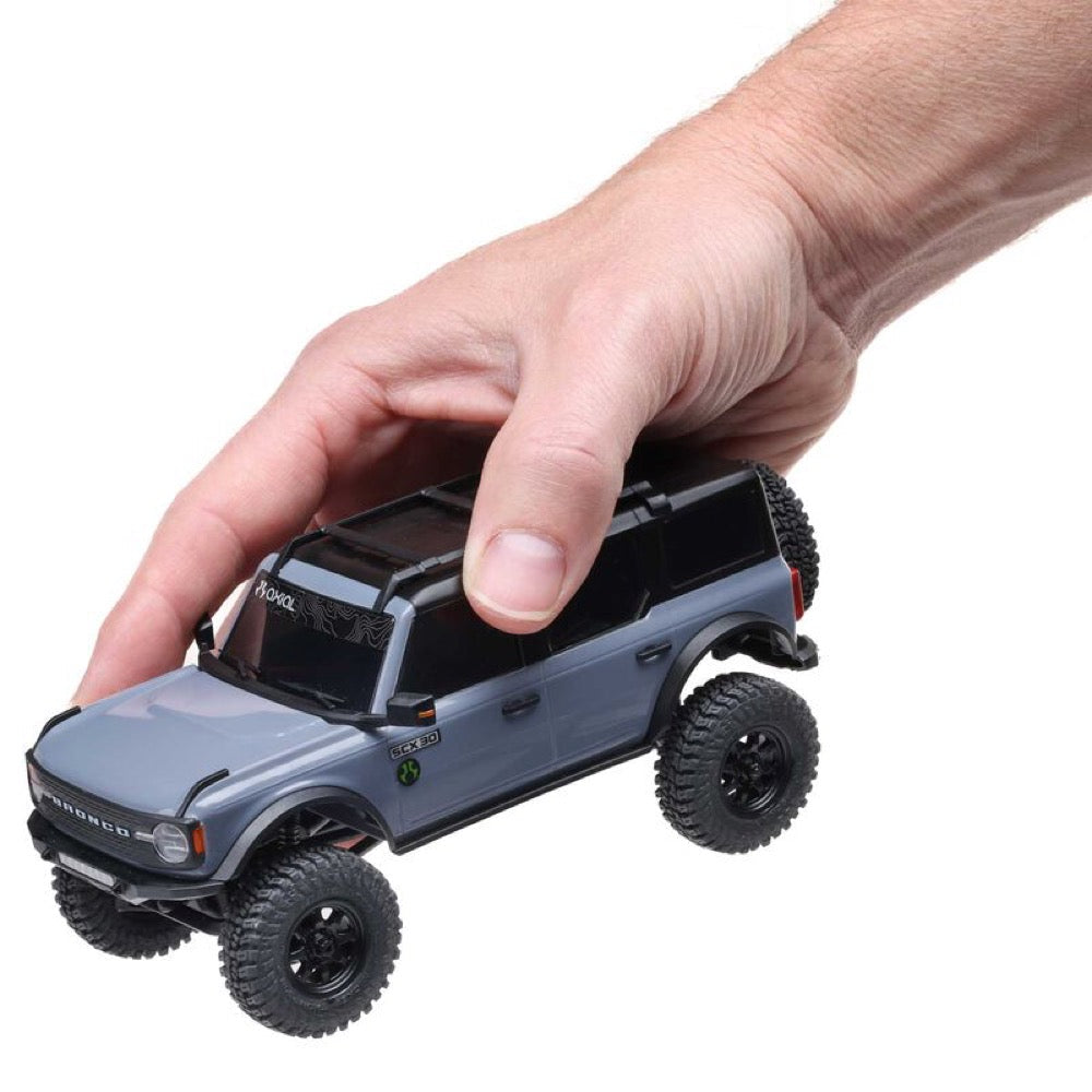 Axial 1/30 SCX30 Ford Bronco RC Rock Crawler (Grey) AXI-2048T2