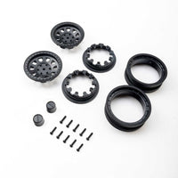 Axial 1.9 Raceline Daytona Beadlock Wheels Black 2pcs