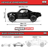 Arrma Mojave Grom 1/16 4x4 Ready to Assemble Desert Truck Clear/Black