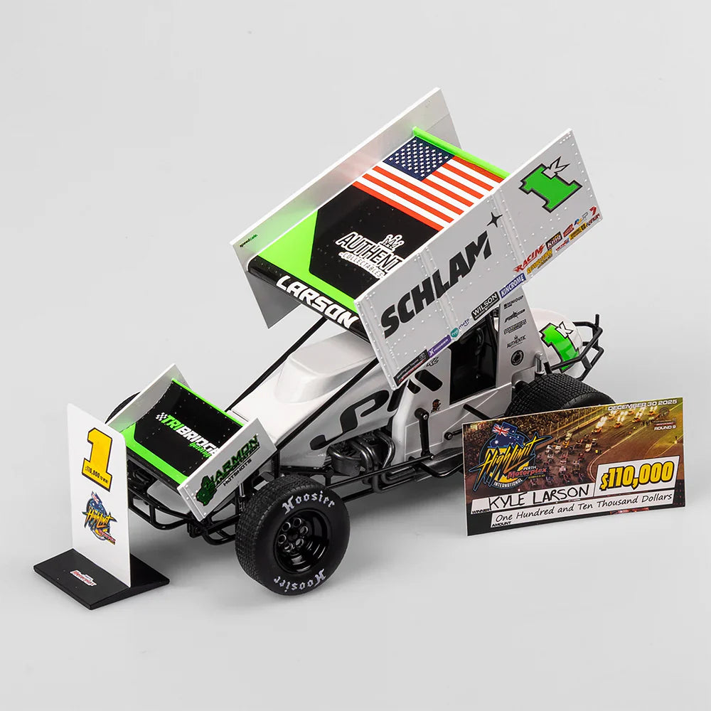 Authentic Collectables ACD18SC26A 1/18 Jason Pryde Motorsport No.1K Sprintcar 2025 High Limit International Perth Winner