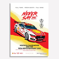 Authentic Collectables Shell V-Power Racing Team Never Say Die 2026 Repco Bathurst 1000 Winners Limited Edition Collectors Print Standard Edition