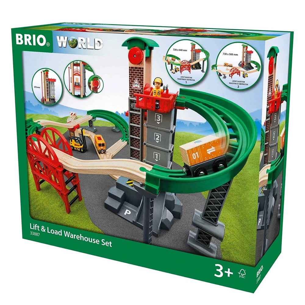 BRIO Lift and Load Warehouse Set 32 Pieces