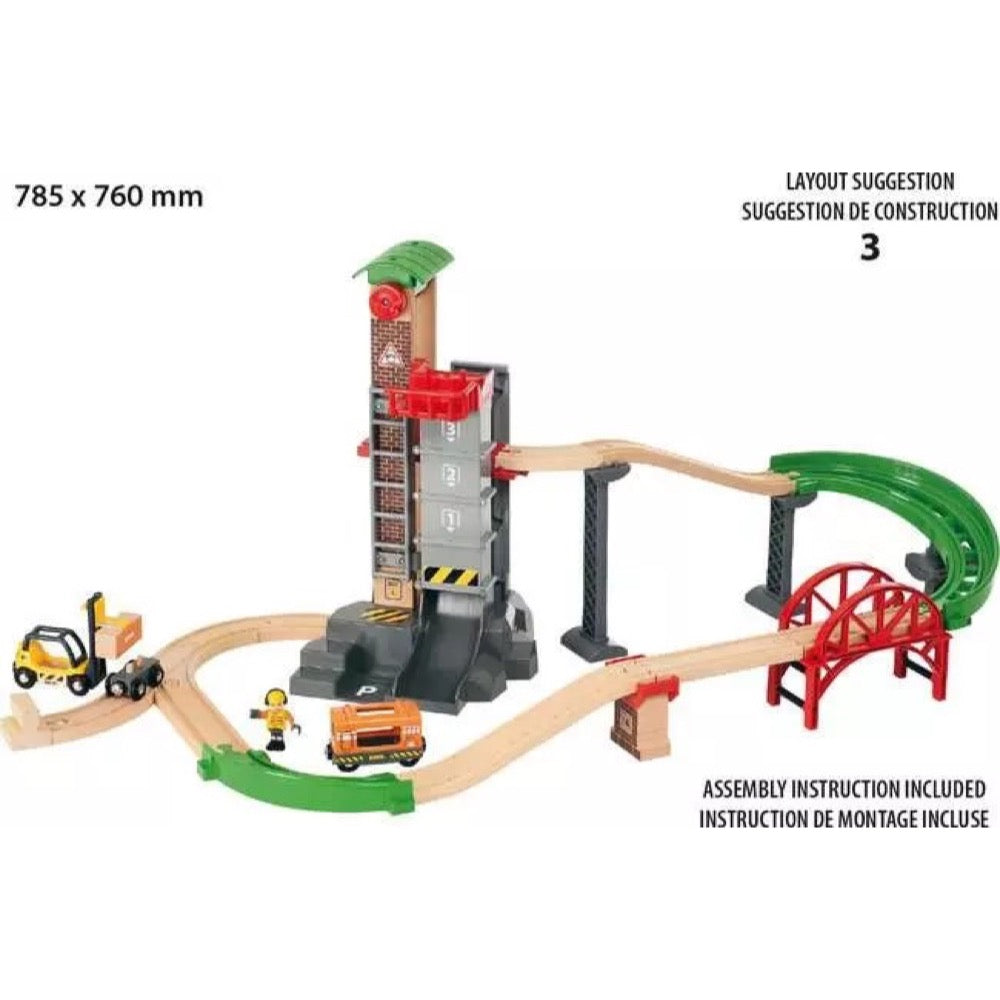 BRIO Lift and Load Warehouse Set 32 Pieces