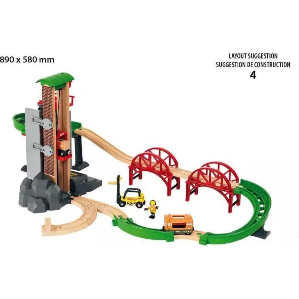 BRIO Lift and Load Warehouse Set 32 Pieces