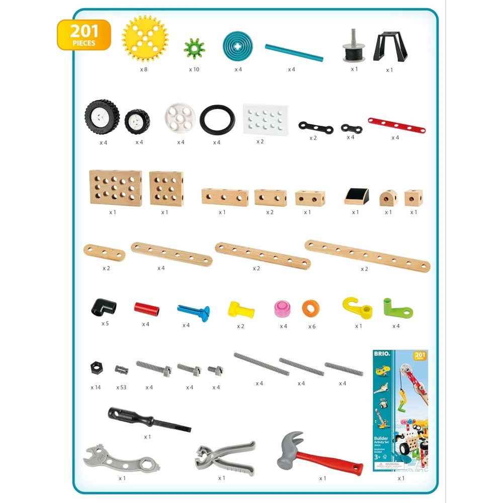 BRIO 34604 Builder Activity Set 201pc