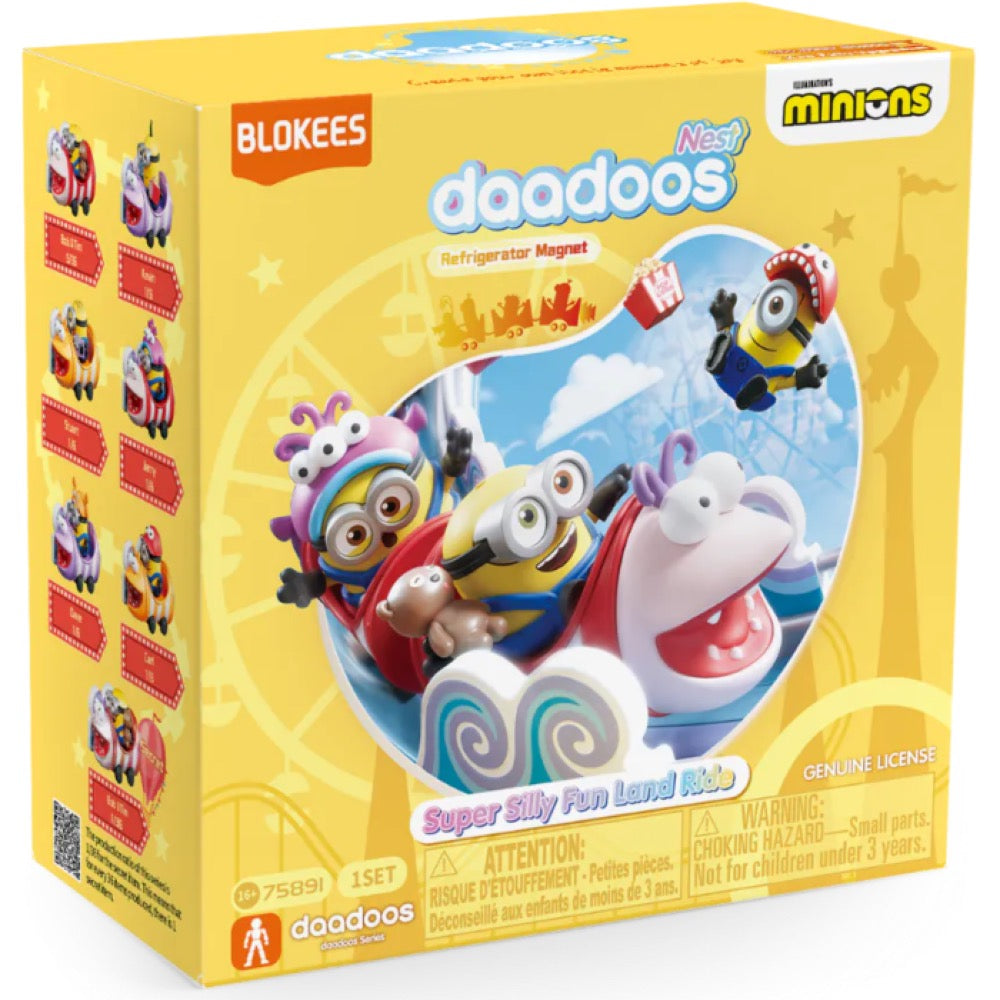 Blokees 75891 Minions Daadoos Nest Series PDQ NST01-The Roller-dorable Coaster Blind Box (1 Randon Figure)