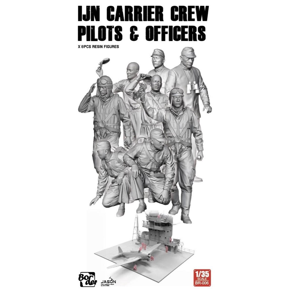 Border Model 1/35 IJN Carrier Crew Pilots & Officers