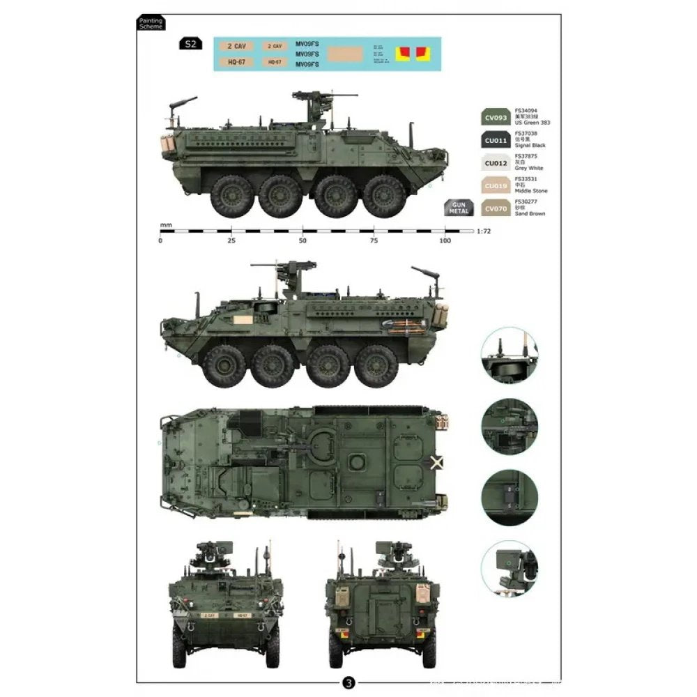 Border Model 1/72 Stryker M1130 CV & CV-TACP 1+1
