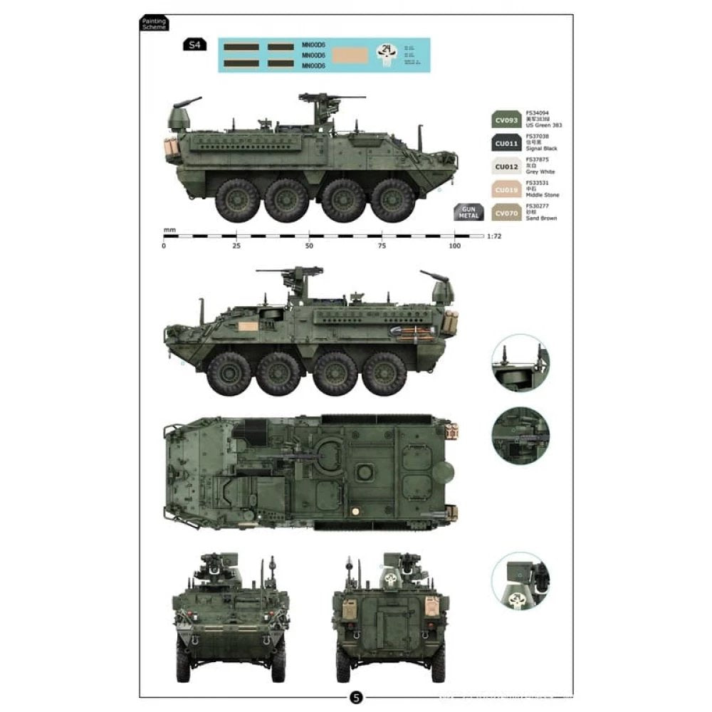 Border Model 1/72 Stryker M1130 CV & CV-TACP 1+1