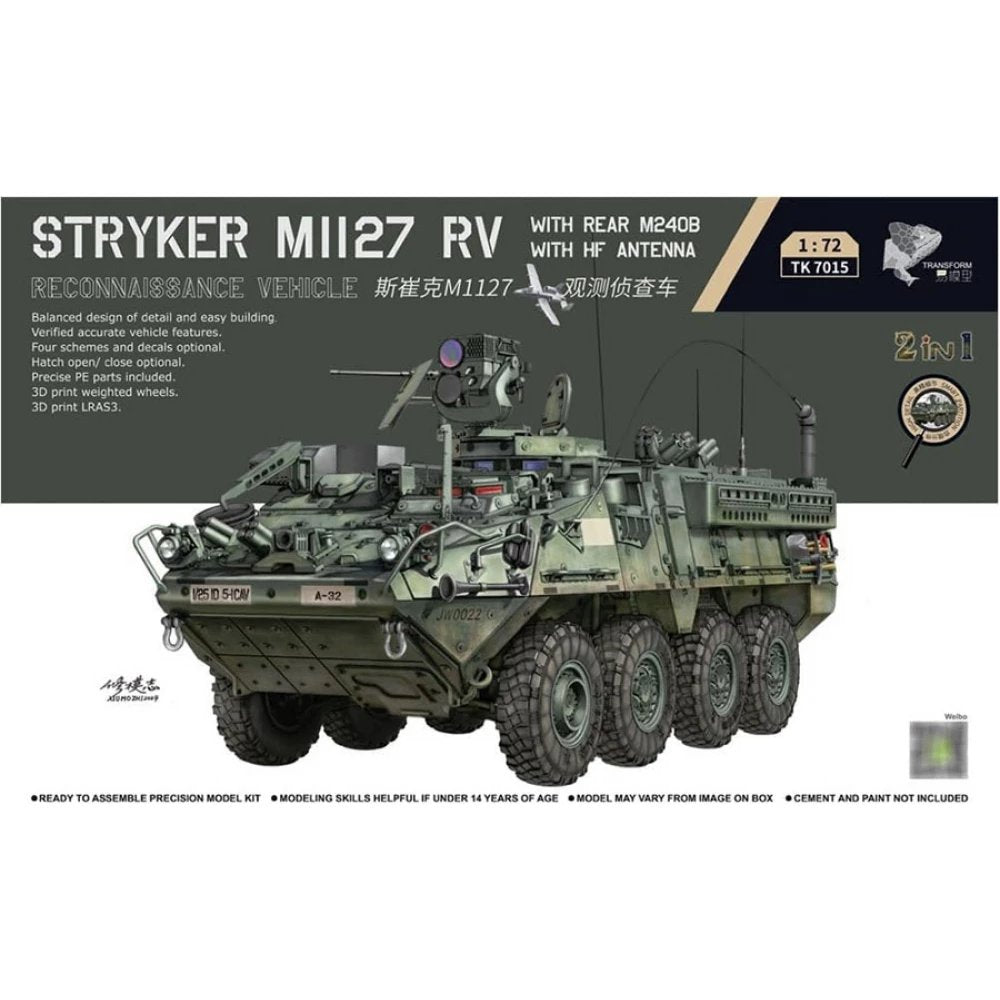 Border Model 1/72 Stryker M1127 RV 2 in 1