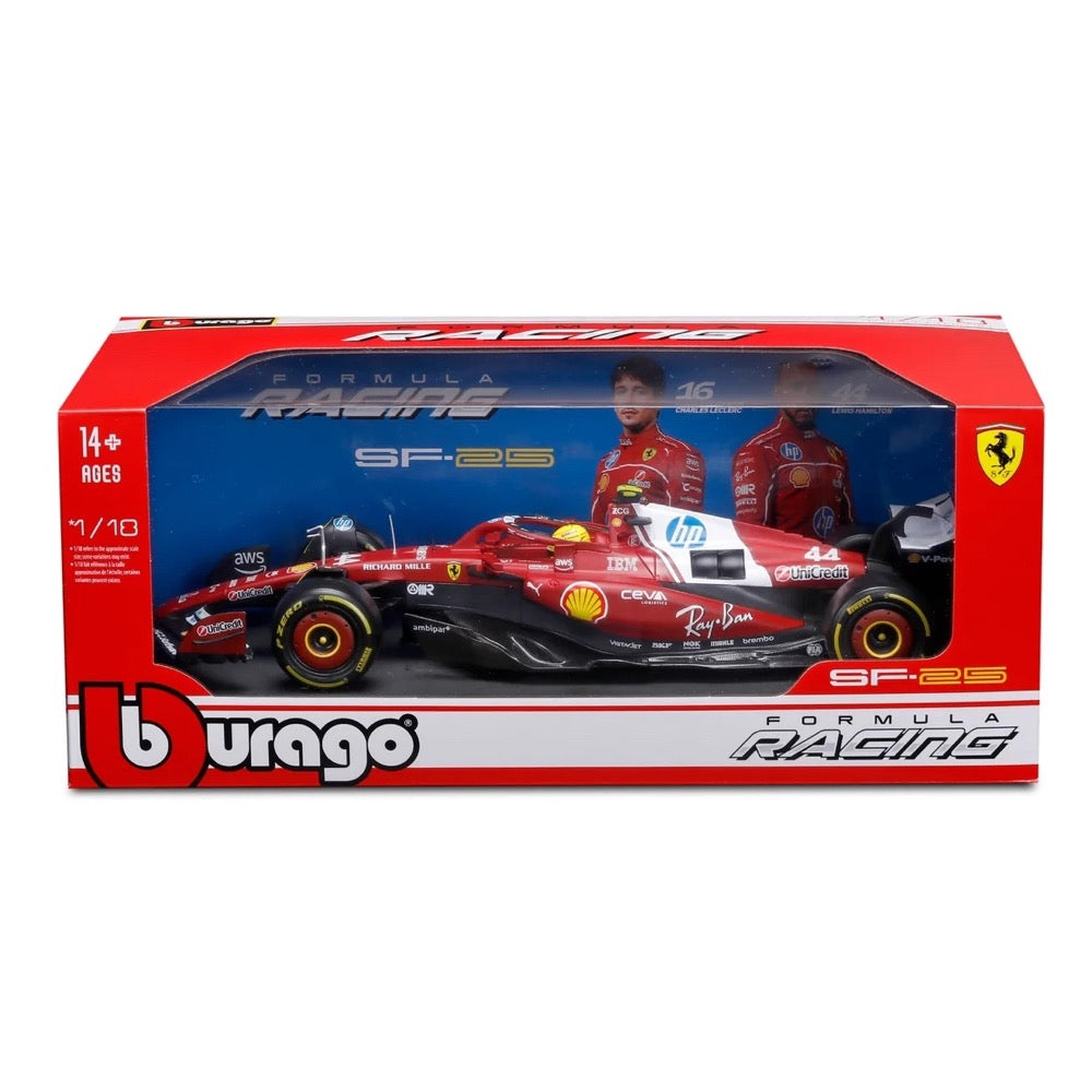 Bburago 16816H 1/18 Ferrari SF-25 No.44 Lewis Hamilton