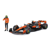 Bburago 28040N 1/24 McLaren MCL38 2024 No.4 Lando Norris with Figure