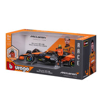 Bburago 28040N 1/24 McLaren MCL38 2024 No.4 Lando Norris with Figure