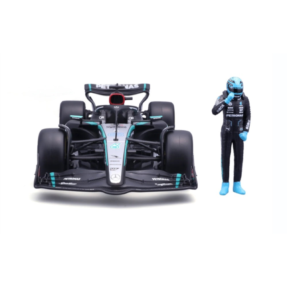Bburago 28069R 1/24 Mercedes W15 2024 No.63 George Rusell with Figure