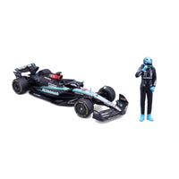 Bburago 28069R 1/24 Mercedes W15 2024 No.63 George Rusell with Figure