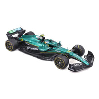 Bburago 28070A 1/24 Aston Martin AMR 25 No.14 Fernando Alonso with Helmet and Showcase