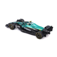 Bburago 28070A 1/24 Aston Martin AMR 25 No.14 Fernando Alonso with Helmet and Showcase