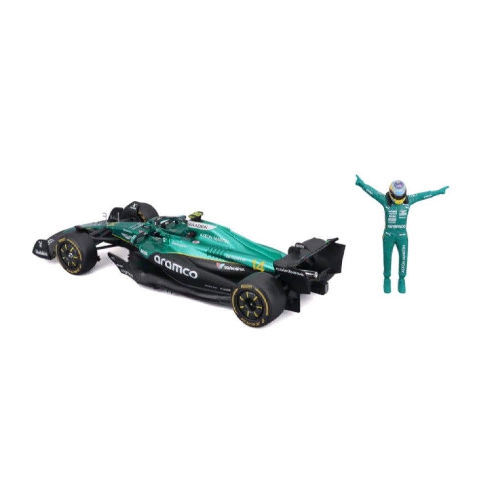 Bburago 28071A 1/24 Aston Martin AMR 25 No.14 Fernando Alonso with Figure
