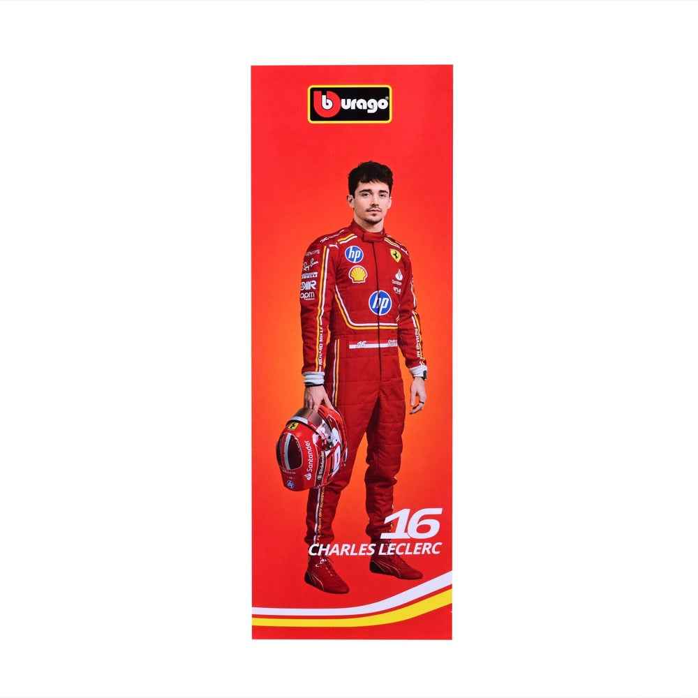 Bburago 36862 1/43 2024 Ferrari No.16 Charles Leclerc Pit Pass Competition Set