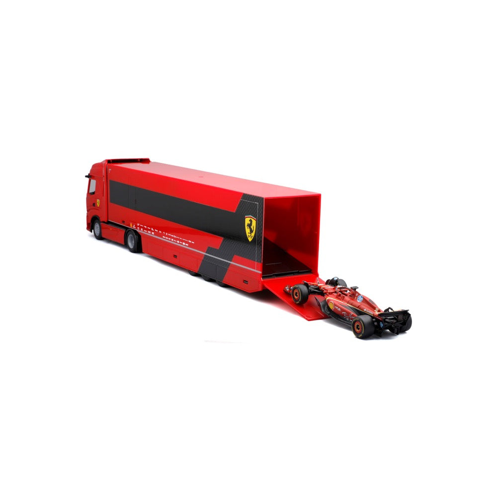 Bburago 1/43 Ferrari Transporter with SF-24 F1 Car 2024