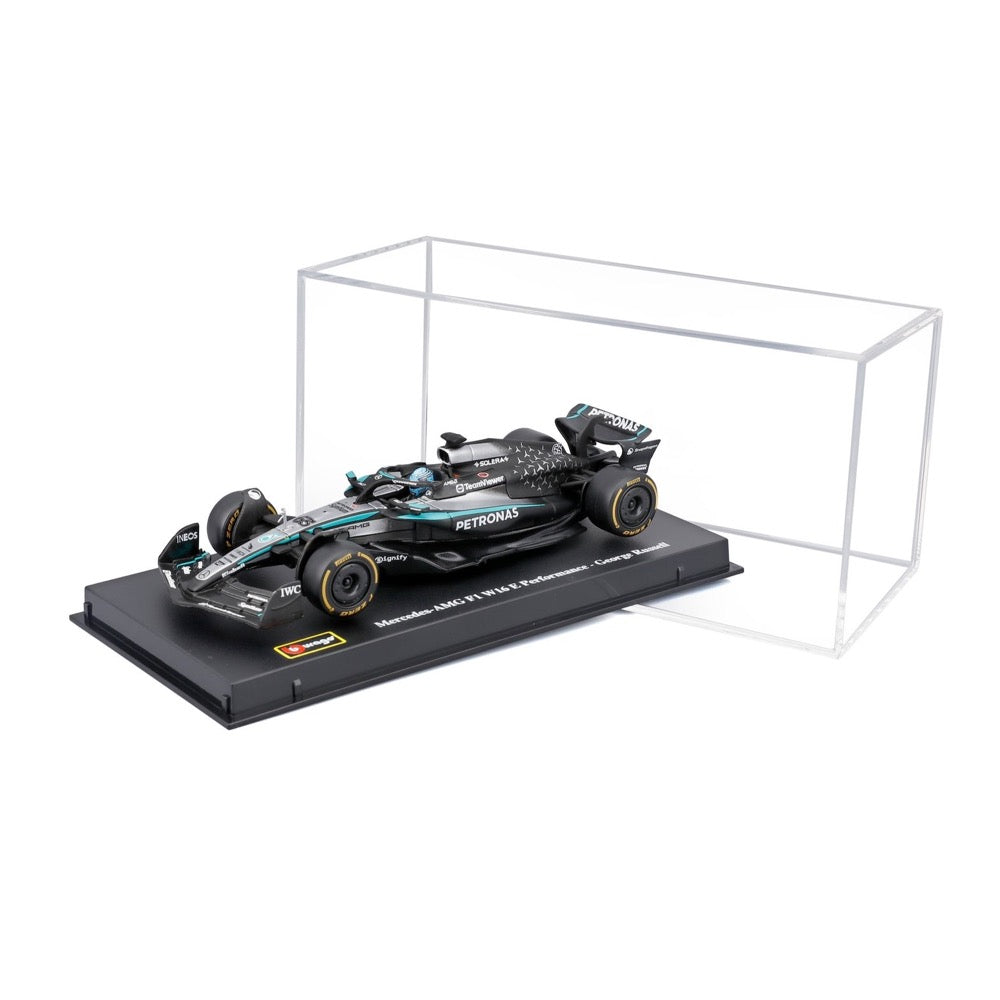 Bburago 38238R 1/43 Mercedes W16 No.63 George Russell with Helmet and Showcase