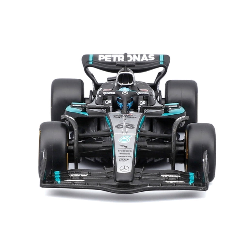 Bburago 38238R 1/43 Mercedes W16 No.63 George Russell with Helmet and Showcase