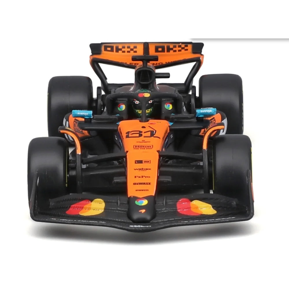 Bburago 38249P 1/43 McLaren MCL 39 No.81 Oscar Piastri with Helmet and Showcase