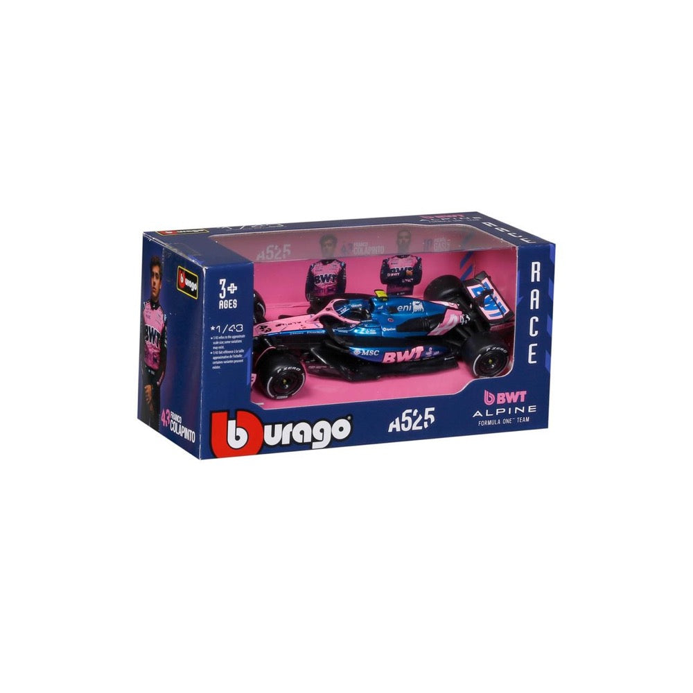 Bburago 38257C 1/43 BWT Alpine A525 No.43 Franco Colapinto