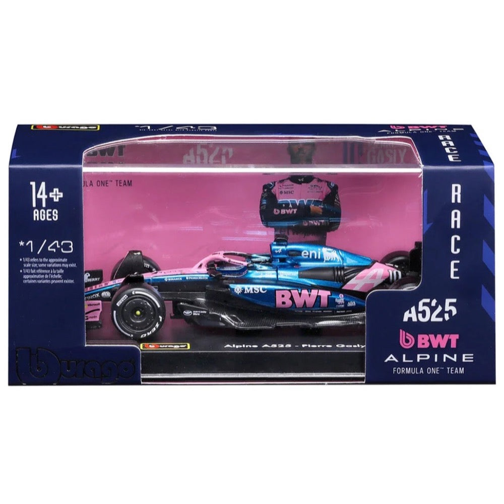 Bburago 38257G 1/43 BWT Alpine A525 No.10 Pierre Gasley
