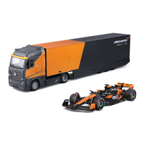 Bburago 1/43 McLaren Transporter with MCL38 F1 Car 2024