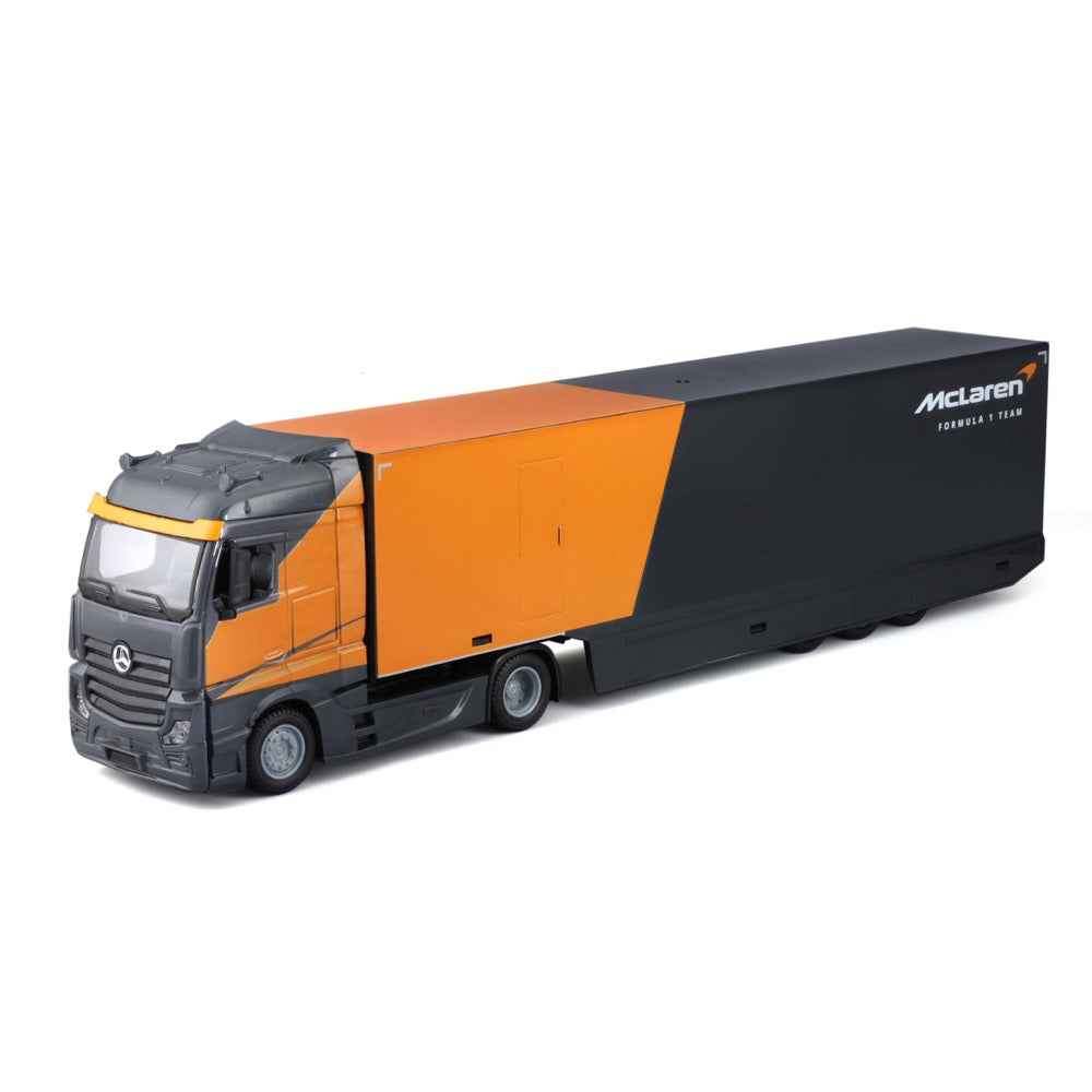 Bburago 1/43 McLaren Transporter with MCL38 F1 Car 2024