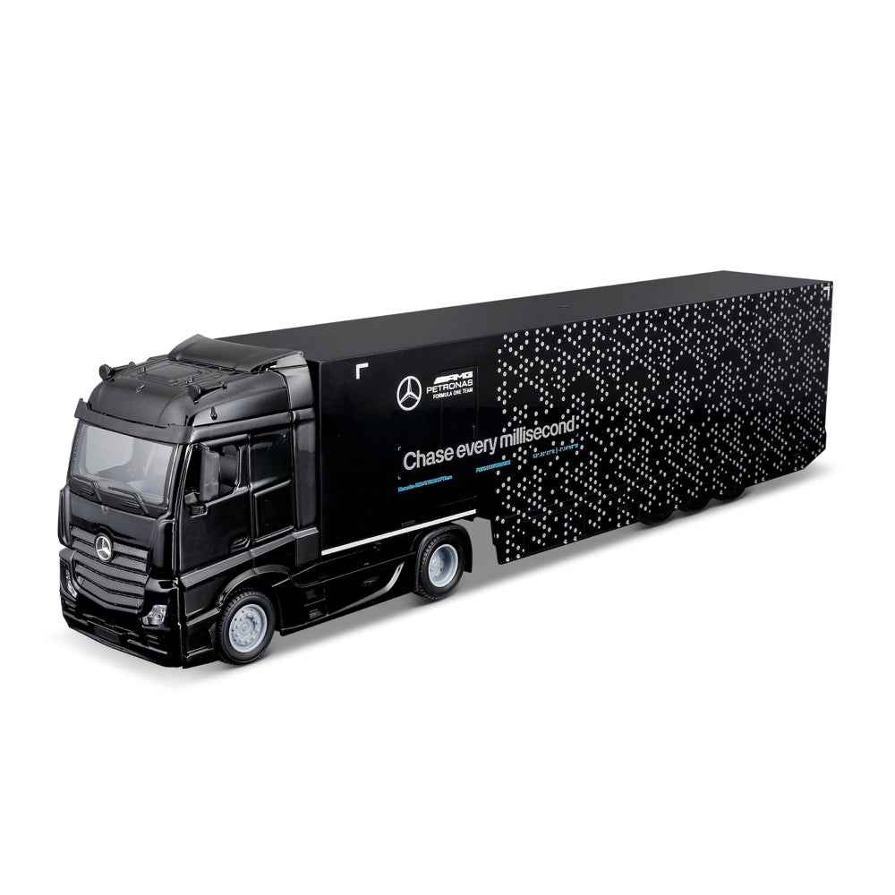 Bburago 1/43 Mercedes Transporter with W15 F1 Car 2024