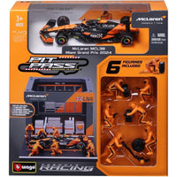 Bburago 38451 1/43 2024 No.81 Oscar Piastri McLaren Pit Pass Competition Set