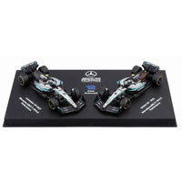 Bburago 1/64 F1 Premium 2025 Mercedes AMG W16 Antonelli No.12 Twin Pack in Showcase