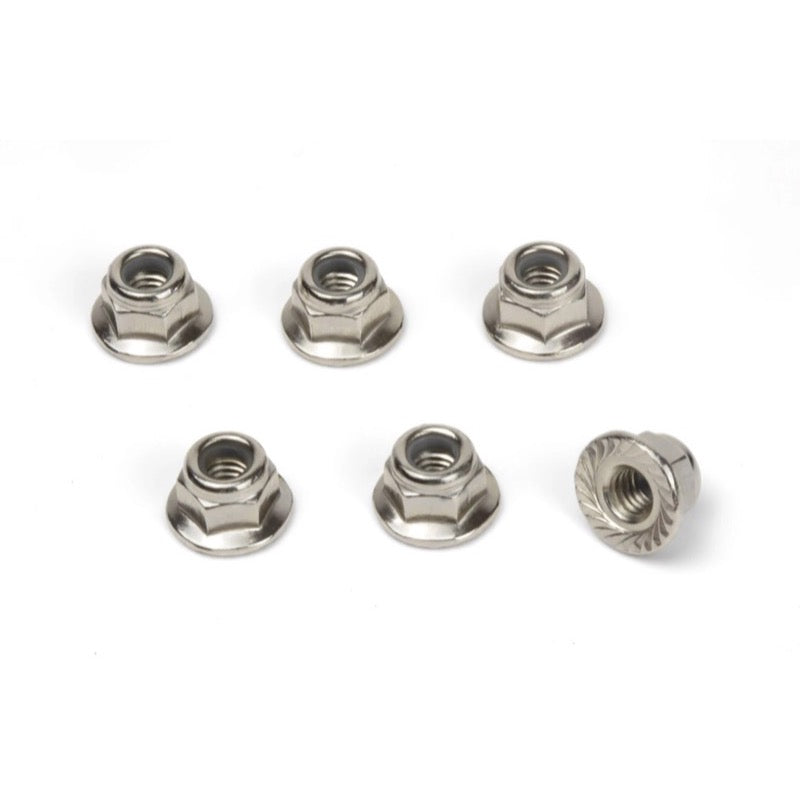 Blackzon 540453 M4 Flanged Lock Nuts 6pcs