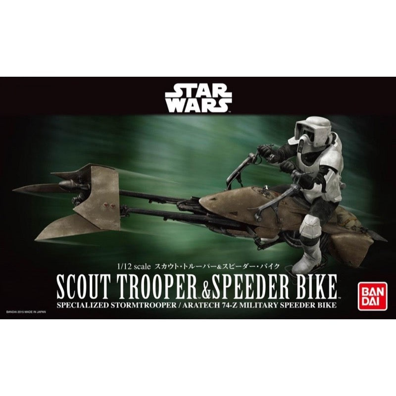 Bandai 5063828 1/12 Star Wars Scout Trooper And Speeder Bike