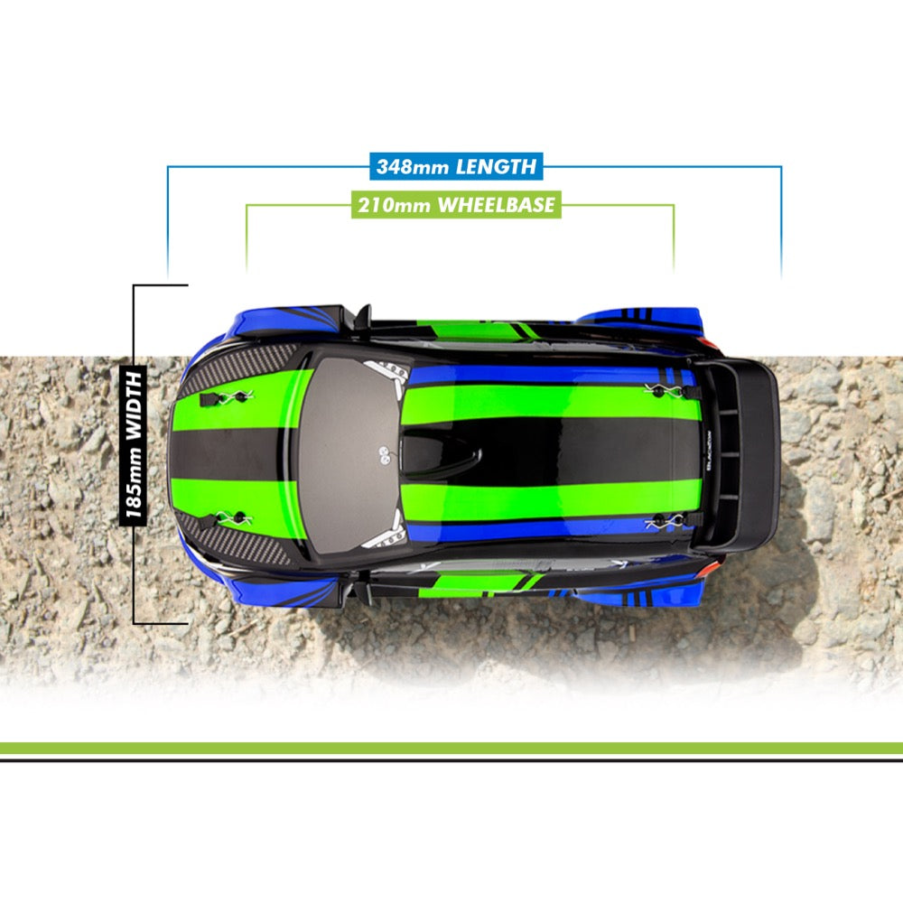 Blackzon Vyper RX 1/16 4WD Rally Car (Blue/Green)