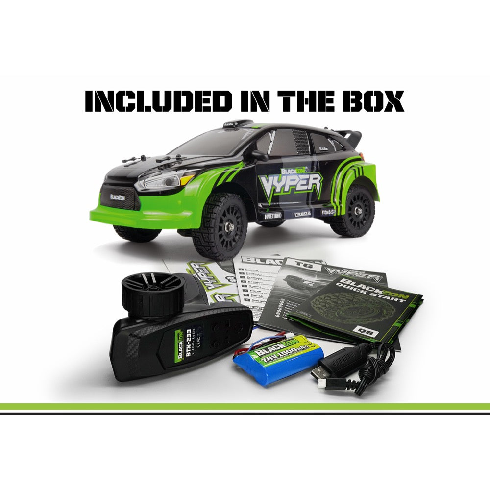 Blackzon Vyper RX 1/16 4WD Rally Car (Green)