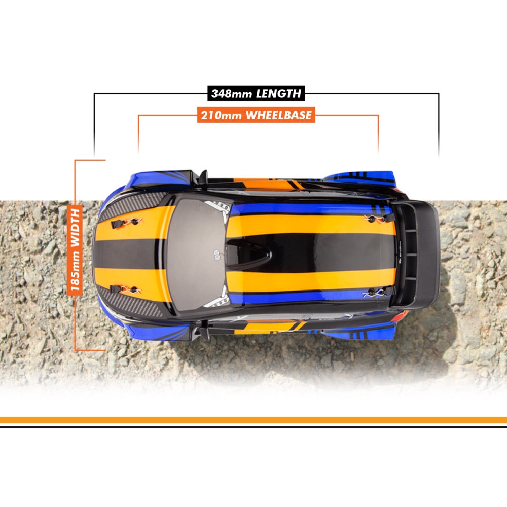 Blackzon Vyper RX Turbo 1/16 4WD 2S Brushless Rally Car (Blue/Orange)